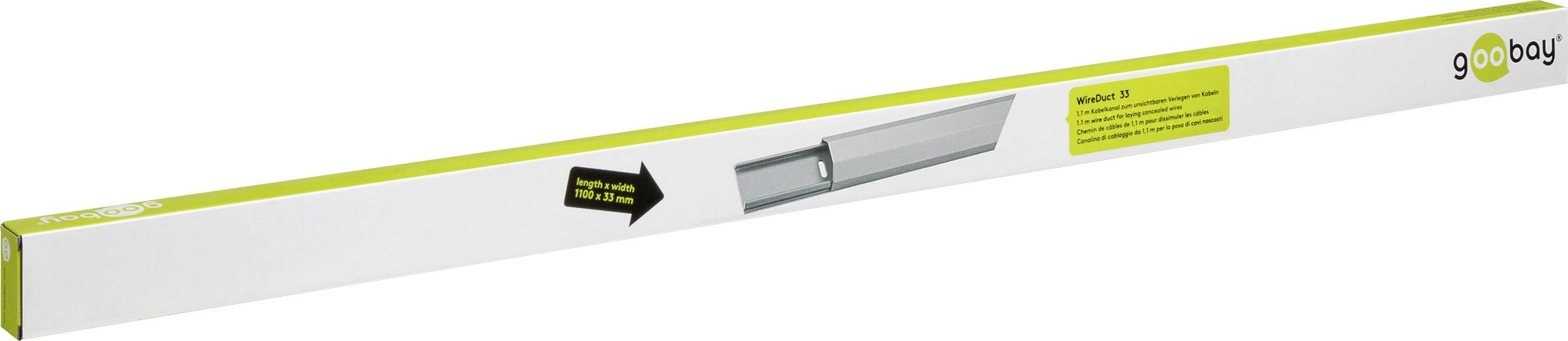 Canalina per cavi in alluminio semicircolare Goobay - Hardware di montaggio incluso con la gestione dei cavi-2
