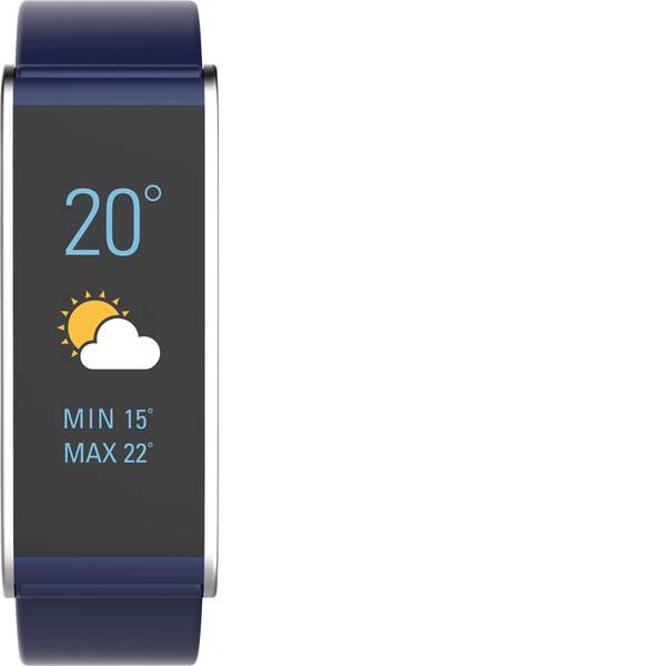 Dispositivi indossabili - Fitness Tracker MyKronoz ZEFIT4 HR Col. corpo: Blu Colore (braccialetto): Argento - Dispositivi indossabili - Fitness Tracker MyKronoz ZEFIT4 HR Col. corpo: Blu Colore (braccialetto): Argento -