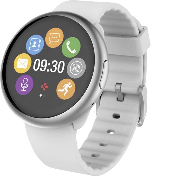 Dispositivi indossabili - Smartwatch MyKronoz ZEROUND2 Col. corpo: Argento Colore (braccialetto): Bianco - Dispositivi indossabili - Smartwatch MyKronoz ZEROUND2 Col. corpo: Argento Colore (braccialetto): Bianco -
