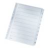 Leitz 4324 Divisore DIN A4 1-10 Cartone Grigio 10 schede 43240000