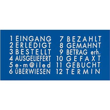 Ecco la lista tradotta in italiano:<br><br>'1 INGRESSO', '2 COMPLETATO', '3 ORDINATO', '4 CONSEGNATO', '5 e-m@ilato', '6 TRASFERITO', '7 PAGATO', '8 SOLLECITATO', '9 IMPORTO RICEVUTO', '10 FAXATO', '11 CONTABILIZZATO', '12 APPUNTAMENTO'.