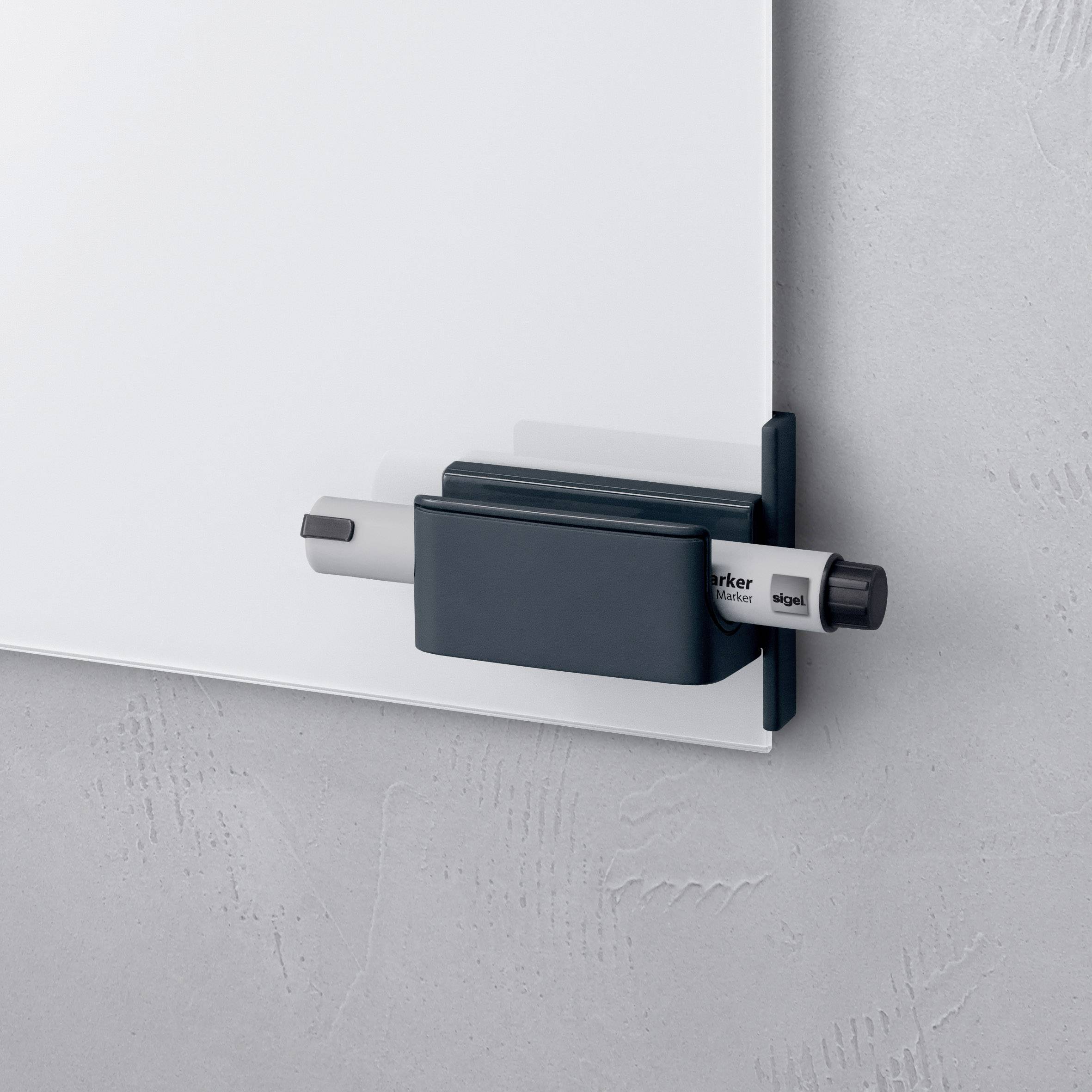 Portapenne con clip magnetica Sigel (L x A x P) 75 x 37 x 35 mm Antracite GL800-8