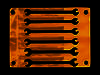 Bahco 1933M/6T Kit chiavi a forchetta doppie 6 parti Misura (metrica) 4 - 7 mm