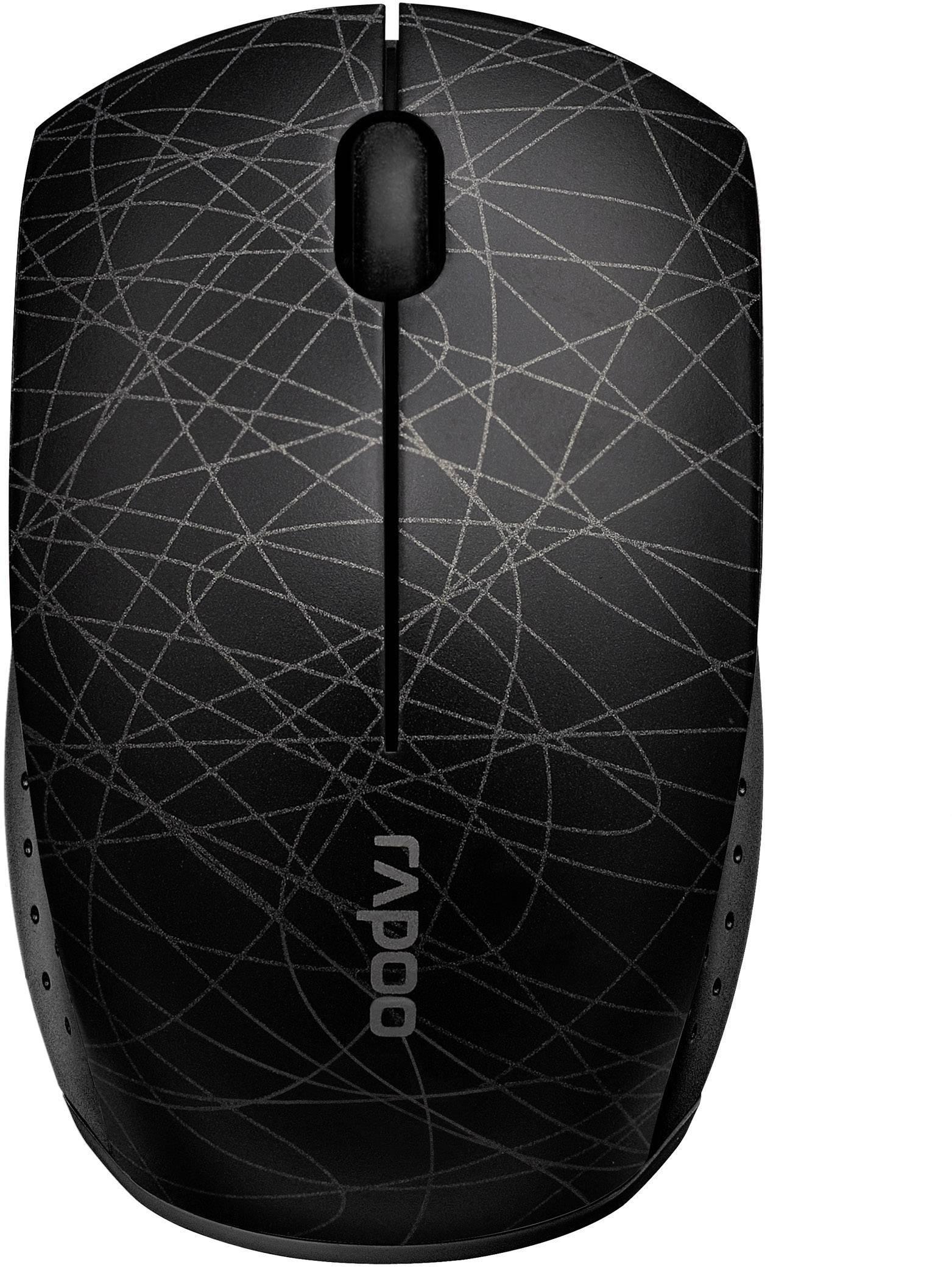 Rapoo 3300P+ Mouse Senza fili (radio) Ottico Nero 1000 dpi Rotella di scorrimento integrata-0