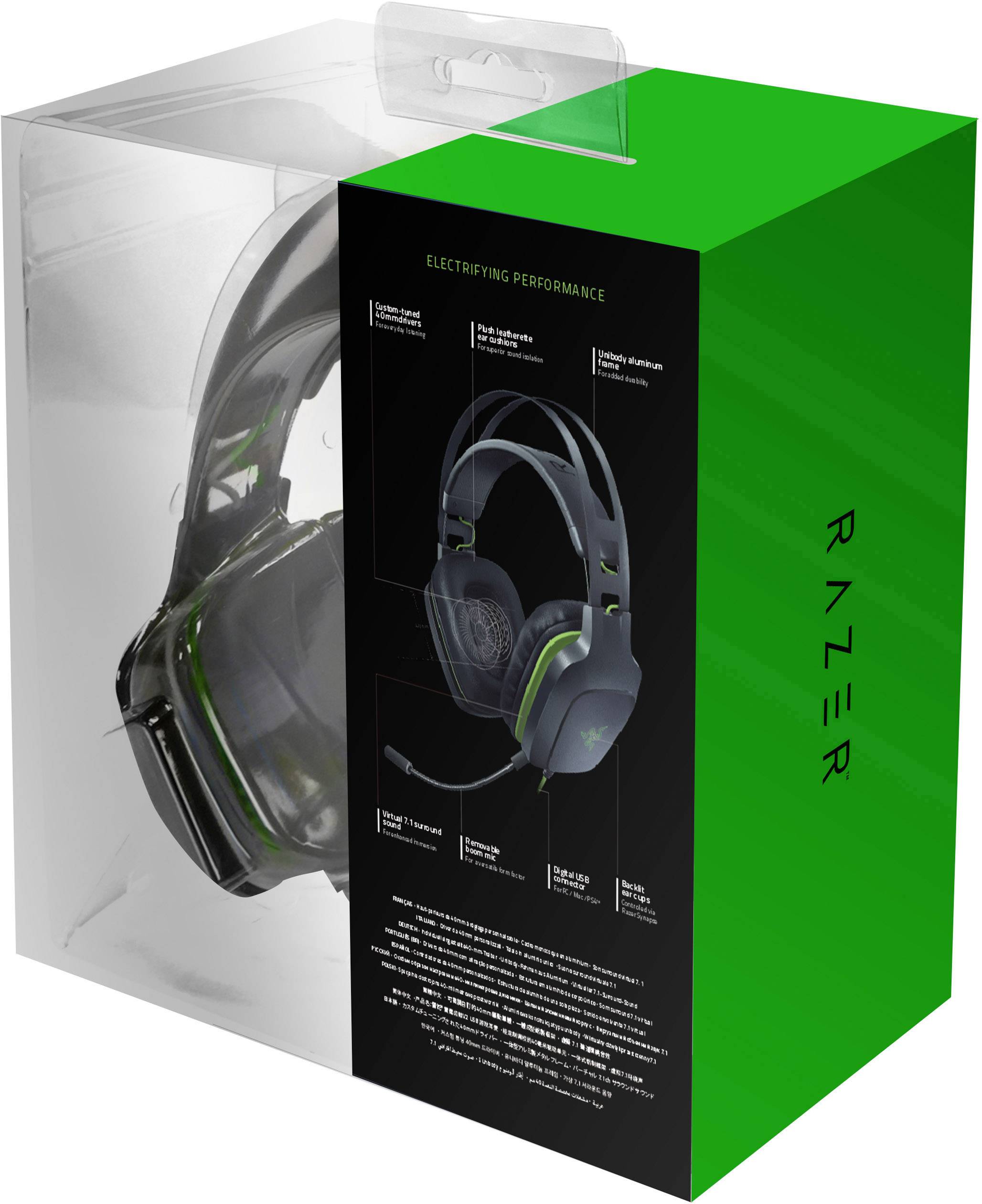 RAZER Electra V2 USB Gaming Cuffie Over Ear via cavo Virtual Surround Nero  regolazione del volume, Muto | Conrad.it