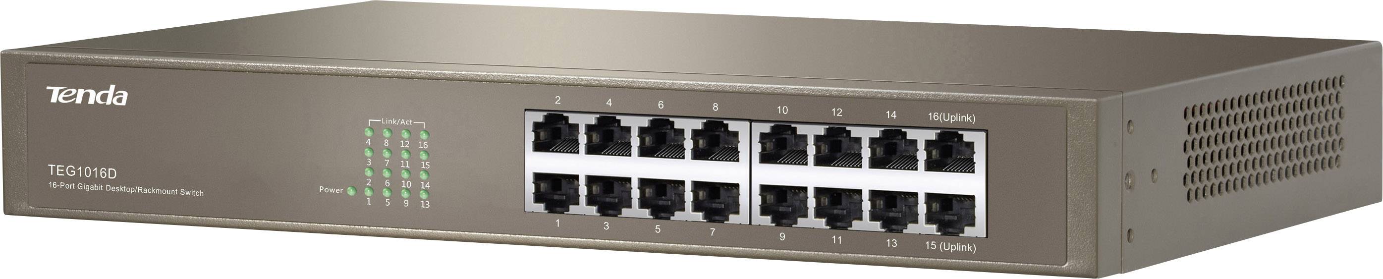 Switch TENDA TEG1016D 16 porte 10/100/1000MBPS 11''-1