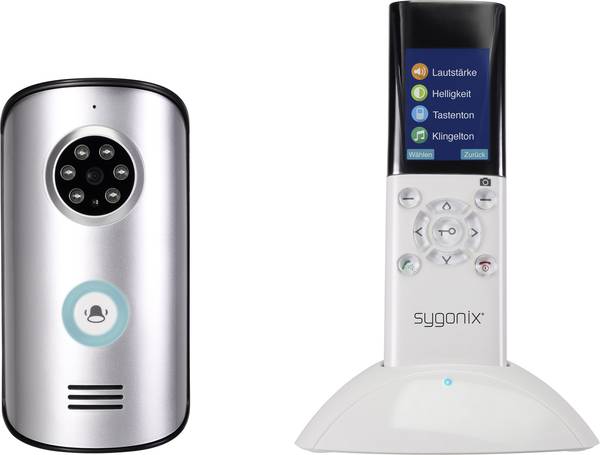 Sygonix  EM-4159    Video citofono  Senza fili (radio)  Kit completo    Argento, Bianco, Nero