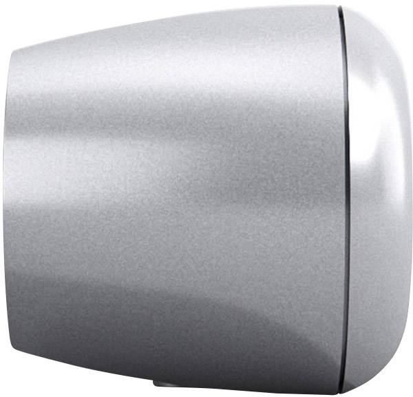 Un fermaporta argentato dal design arrotondato, che funge da elemento funzionale per proteggere pareti e porte.