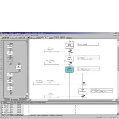 'Screenshot del software: Mostra un diagramma con più componenti interconnesse e codice che rappresenta la struttura e le funzionalità di un programma.'