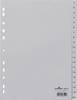 Durable 6522 Divisore DIN A4 1-20 Polipropilene Grigio 20 schede linguette in rilievo 652210