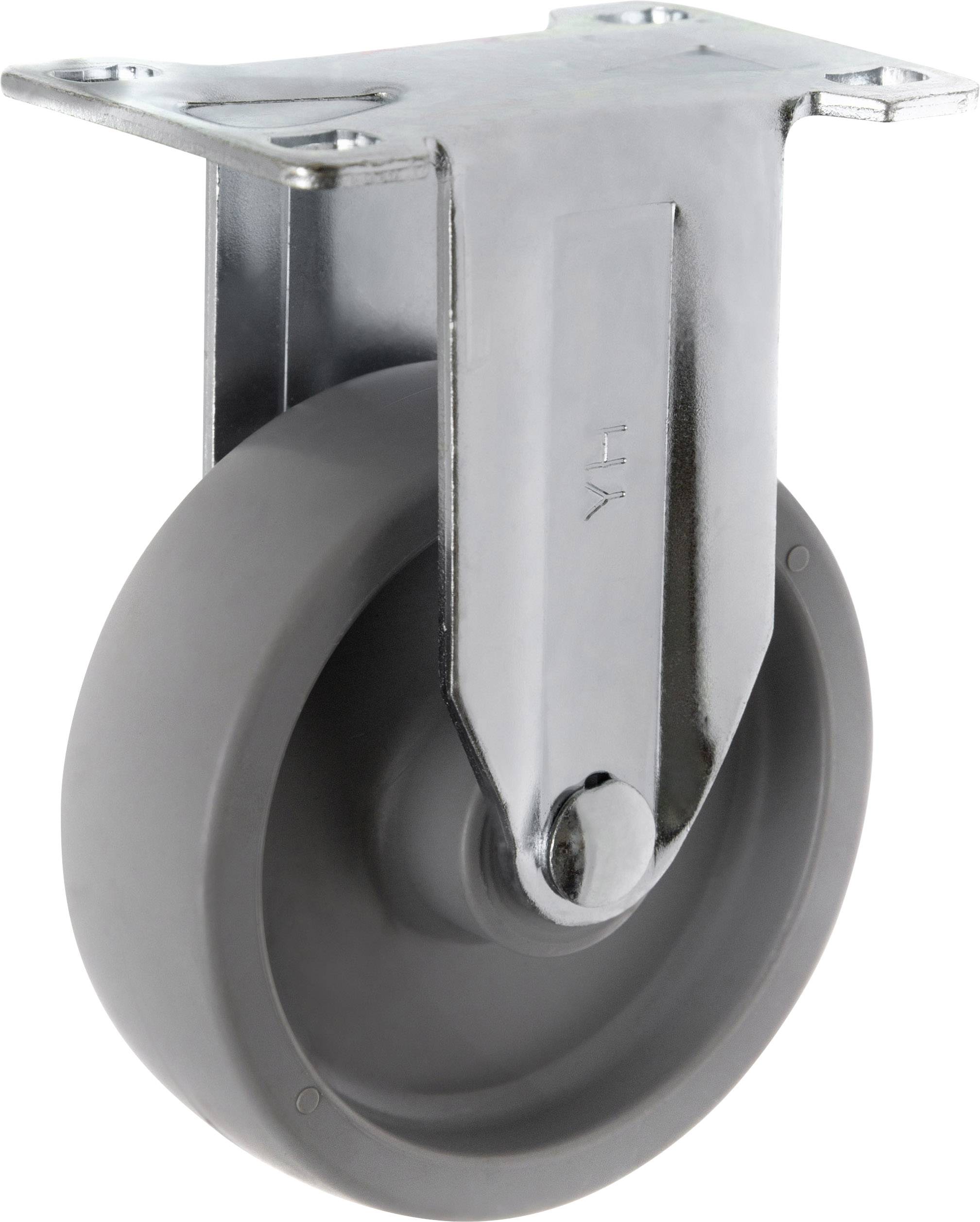 TOOLCRAFT TO-5137941 Rullo a coppetta con piastra avvitabile 100 mm in polipropilene Capacità di carico (max.): 125 kg