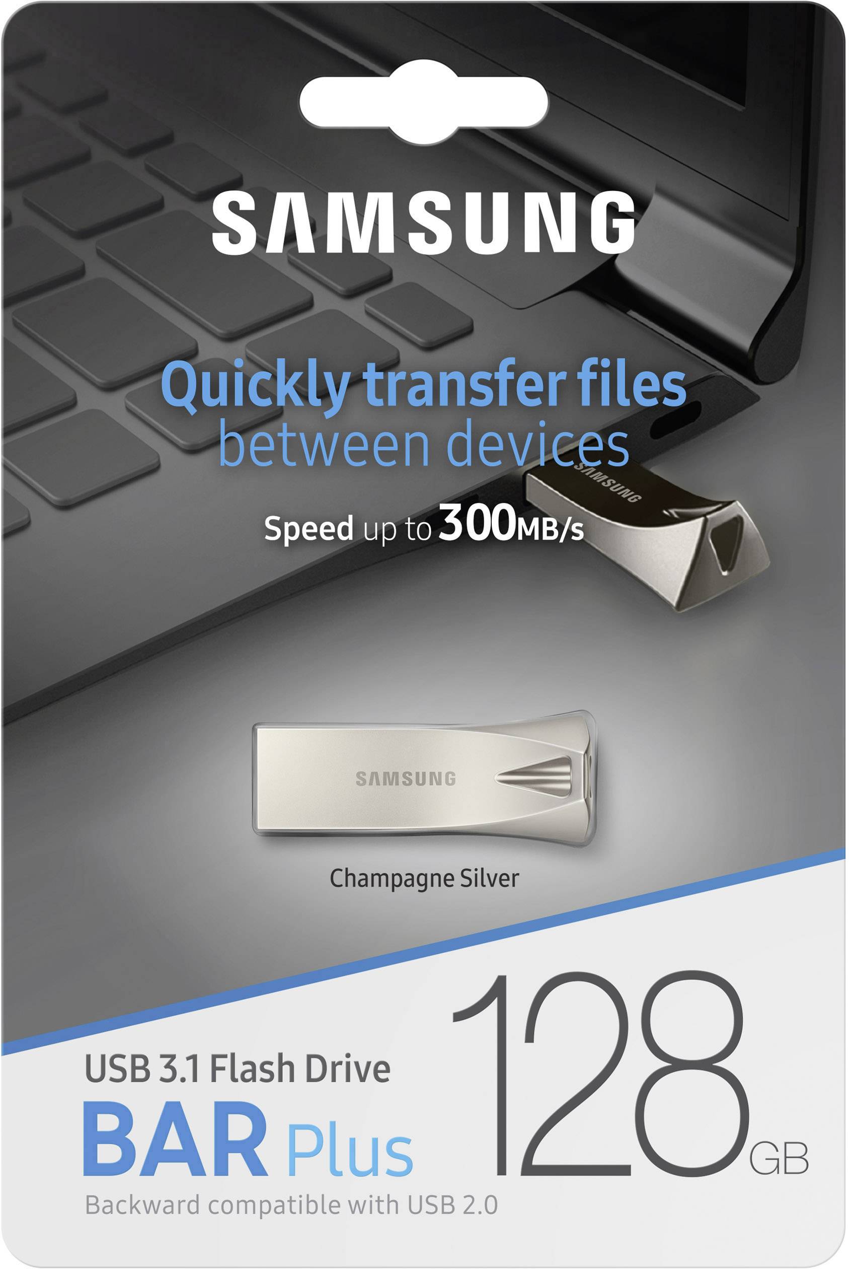 Samsung BAR Plus Chiavetta USB 128 GB Argento MUF-128BE3/EU USB 3.2 (Gen 2)-6