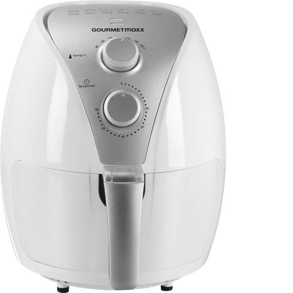 Friggitrici - GourmetMaxx Friggitrice 1300 - 1500 W Funzione aria calda Bianco - Friggitrici - GourmetMaxx Friggitrice 1300 - 1500 W Funzione aria calda Bianco -