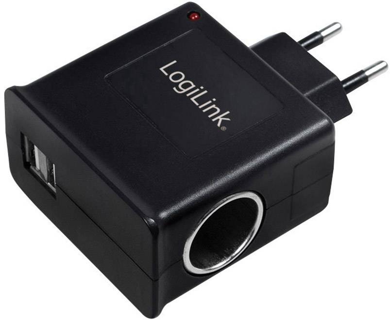 LogiLink Power Adapter Caricatore USB 12 W USB, Presa per accendisigari Nero Presa di corrente Protezione da sovracorren-0
