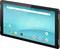Tablet con schermo blu e diverse icone di app come Chrome, Google e Play Store.