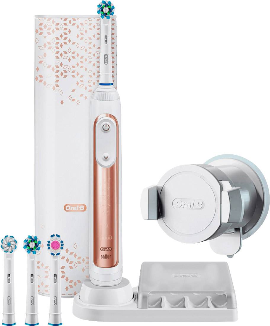Bluetooth USB-astuccio da viaggio Oral-B GENIUS 9000s Oro Rosa Spazzolino Elettrico Incl