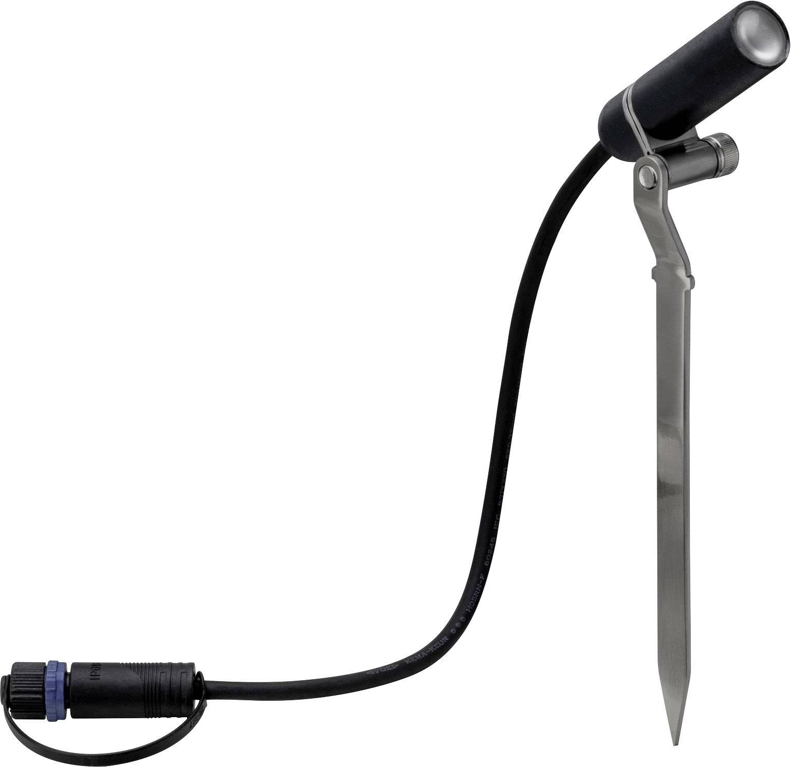 Microfono con collo di cigno flessibile e connessione XLR, adatto per applicazioni sceniche e da studio.