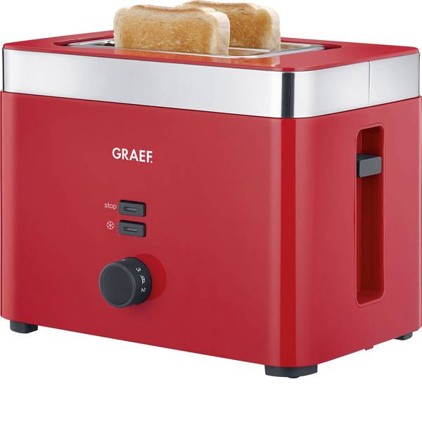 Tostapane - Graef TO63EU Tostapane Con griglia scaldabriosche Rosso, Acciaio - Tostapane - Graef TO63EU Tostapane Con griglia scaldabriosche Rosso, Acciaio -