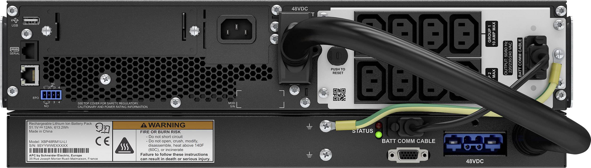 APC Smart-Ups SRT 1000VA Li-ion, rackmount, 230V (SRTL1000RMXLI)-4