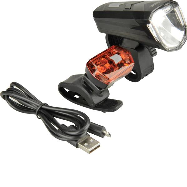Luci per bicicletta - Fischer Fahrrad Kit illuminazione bicicletta 85344 LED (monocolore) a batteria ricaricabile Nero - Luci per bicicletta - Fischer Fahrrad Kit illuminazione bicicletta 85344 LED (monocolore) a batteria ricaricabile Nero -