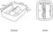 Diagramma di una scatola rettangolare con dimensioni. Vista esterna: 375 mm x 307 mm x 101 mm. Vista interna mostra scomparti: 317 mm x 157 mm.