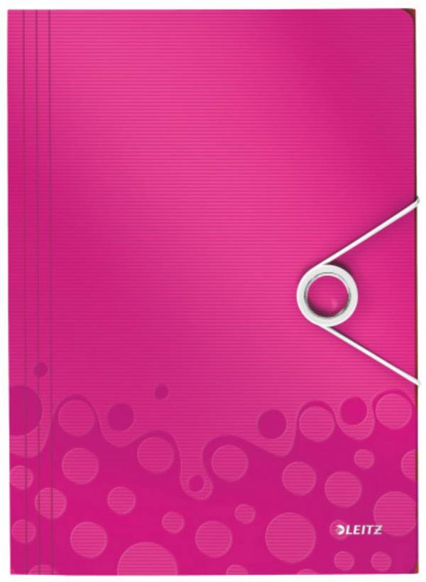 Leitz Cartella a 3 lembi WOW 4599 4599-00-23 DIN A4 Rosa 1 pz.
