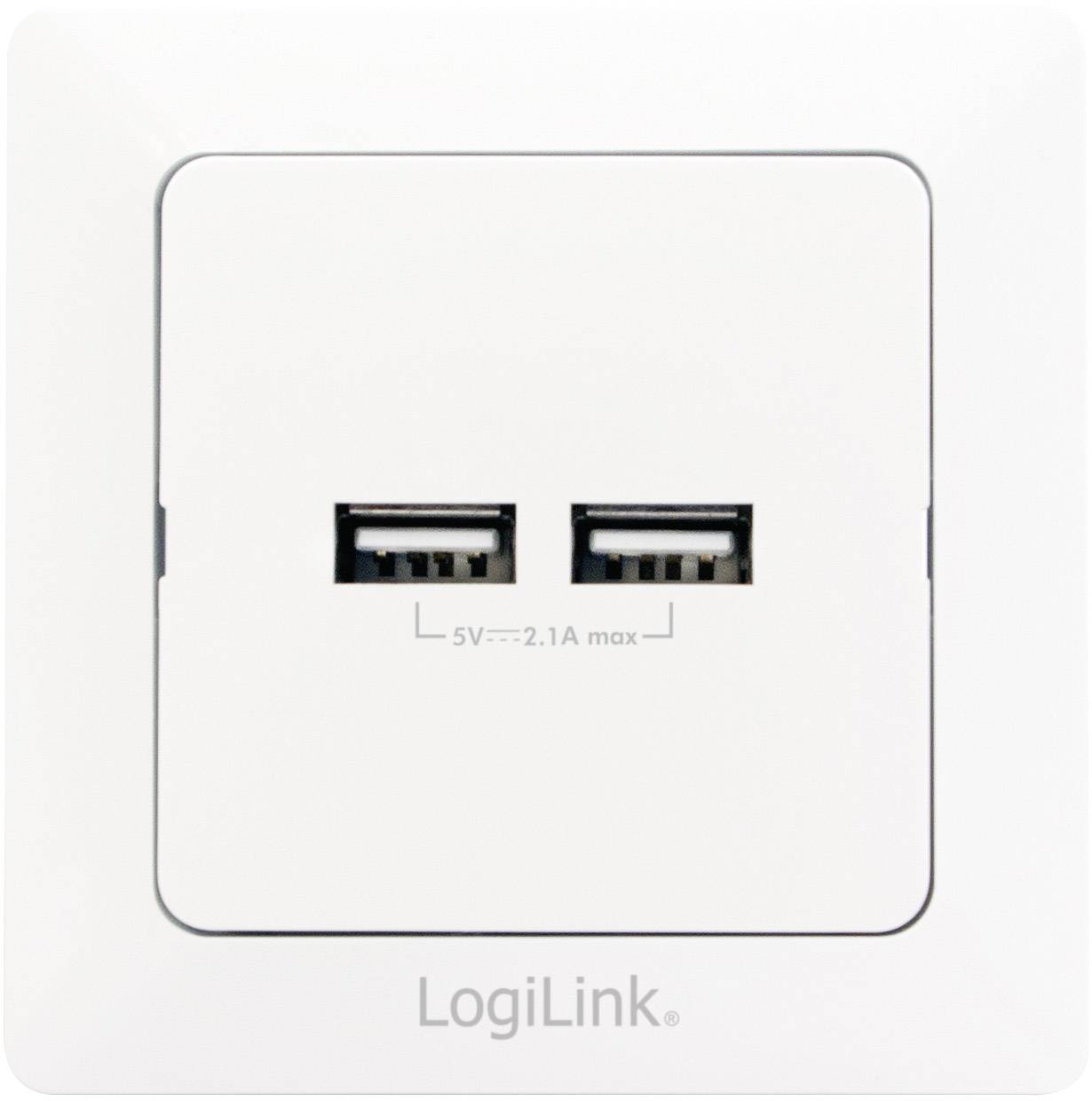 LogiLink PA0163 2 vie Presa di ricarica USB con USB IP20 Bianco-0