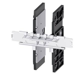 Rappresentazione 3D di un connettore con componenti laterali nere e grigie. Il connettore è pronto per il montaggio.