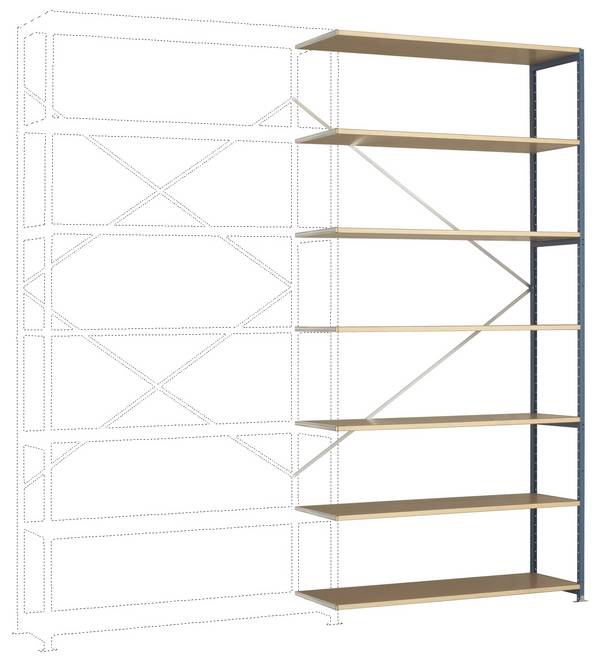 Manuflex RP1741.3003 Modulo di espansione per scaffale archiviazione 70 kg (L x A x P) 1.47 x 3 x 40 m Acciaio verniciato a polvere Rosso rubino Ripiano in legno