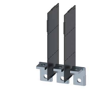 Due elementi metallici grigi, in posizione verticale, con fori di fissaggio alla base, che potrebbero far parte di un sistema strutturale più ampio.