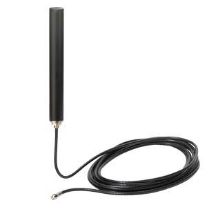 Un microfono nero a forma di cilindro con un cavo lungo, adatto per registrazioni audio e trasmissioni.