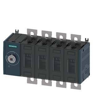 Dispositivo industriale di commutazione Siemens con cinque interruttori disposti in linea. È progettato per il controllo di circuiti elettrici.