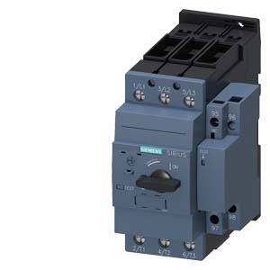 Un contattore Siemens di colore blu, tripolare con attacchi laterali, per il controllo di circuiti elettrici.