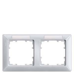Siemens Interruttore 2 vie Telaio di copertura Delta Alluminio (Metallizzato) 5TG25524 1 pz.