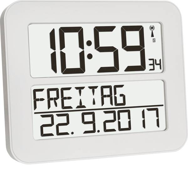 Orologi da parete - TFA 60.4512.02 Radiocontrollato Orologio da parete 258 mm x 212 mm x 30 mm Bianco, Nero Display grande - Orologi da parete - TFA 60.4512.02 Radiocontrollato Orologio da parete 258 mm x 212 mm x 30 mm Bianco, Nero Display grande -