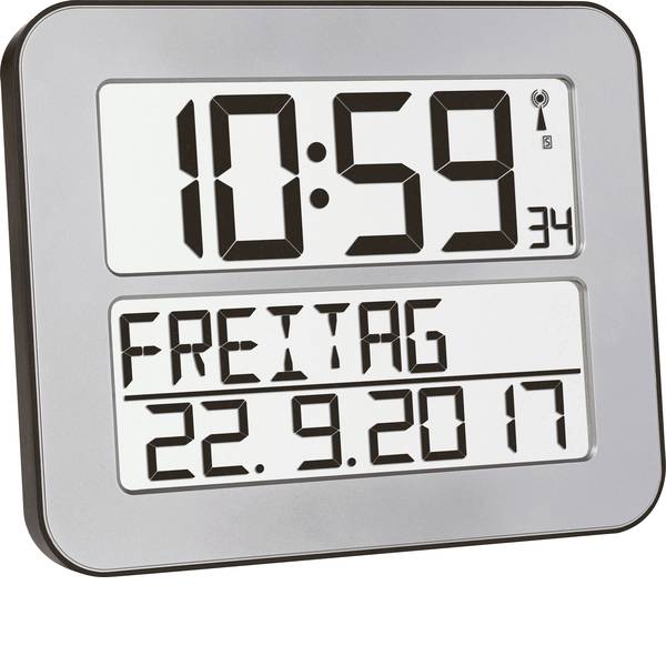Orologi da parete - TFA 60.4512.54 Radiocontrollato Orologio da parete 258 mm x 212 mm x 30 mm Argento, Nero Display grande - Orologi da parete - TFA 60.4512.54 Radiocontrollato Orologio da parete 258 mm x 212 mm x 30 mm Argento, Nero Display grande -