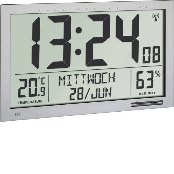 Orologi da parete - TFA 60.4517.54 Radiocontrollato Orologio da parete 368 mm x 230 mm x 29 mm Argento Display grande - Orologi da parete - TFA 60.4517.54 Radiocontrollato Orologio da parete 368 mm x 230 mm x 29 mm Argento Display grande -