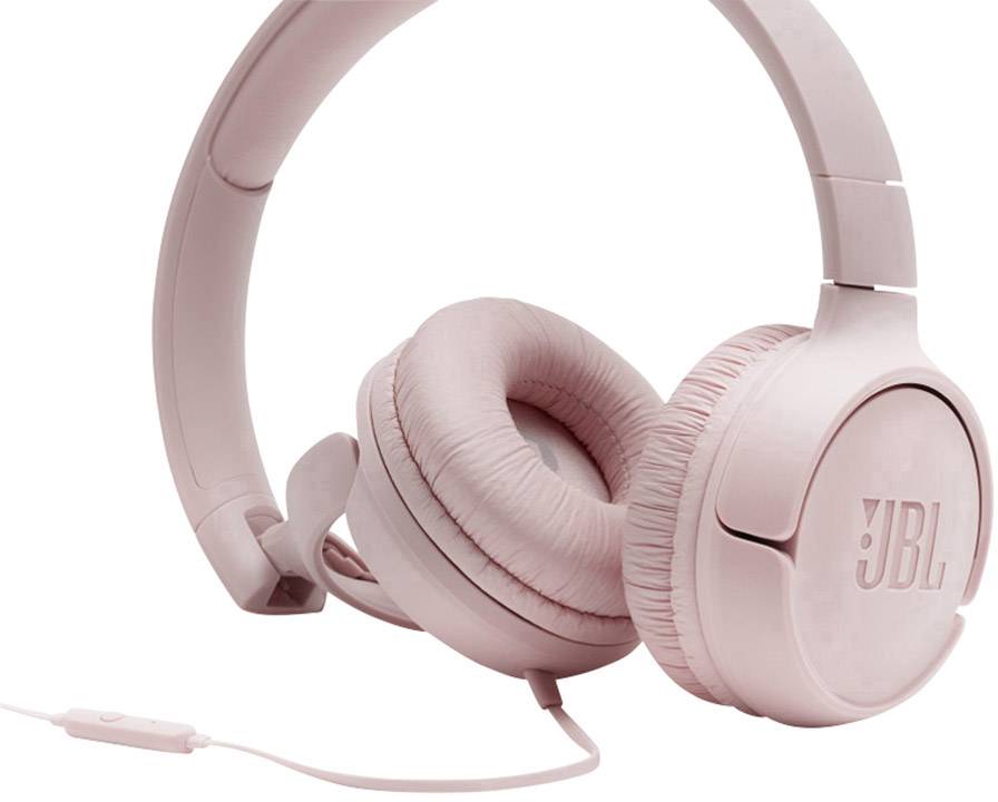 JBL Tune 500 On Ear cuffia auricolare via cavo Rosa pieghevole, headset con microfono-4
