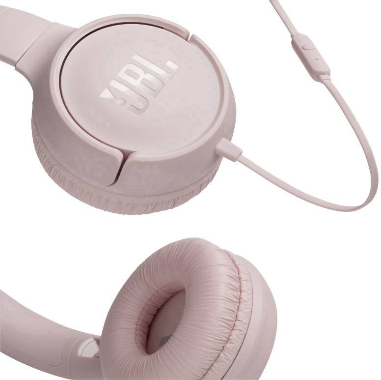 JBL Tune 500 On Ear cuffia auricolare via cavo Rosa pieghevole, headset con microfono-6
