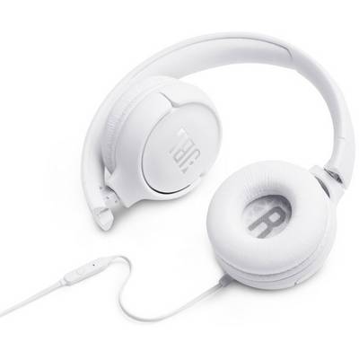 JBL Tune 500 On Ear cuffia auricolare via cavo Stereo Bianco pieghevole, headset con microfono Telefono cellulare-6