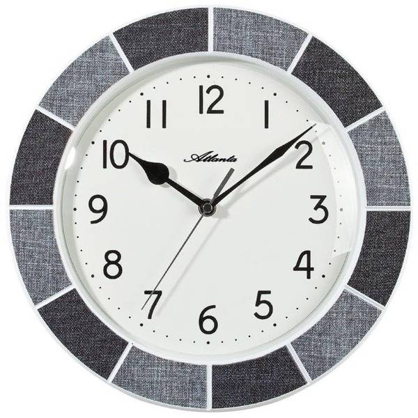 Orologi da parete - Atlanta Uhren 6126/4 Quarzo Orologio da parete 300 mm Grigio - Orologi da parete - Atlanta Uhren 6126/4 Quarzo Orologio da parete 300 mm Grigio -