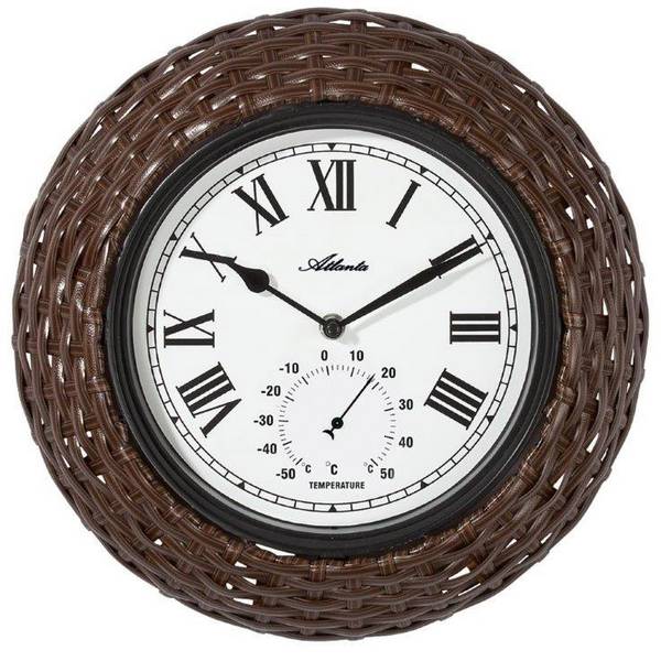 Orologi da parete - Atlanta Uhren 4477 Quarzo Orologio da parete 330 mm x 55 mm Marrone - Orologi da parete - Atlanta Uhren 4477 Quarzo Orologio da parete 330 mm x 55 mm Marrone -
