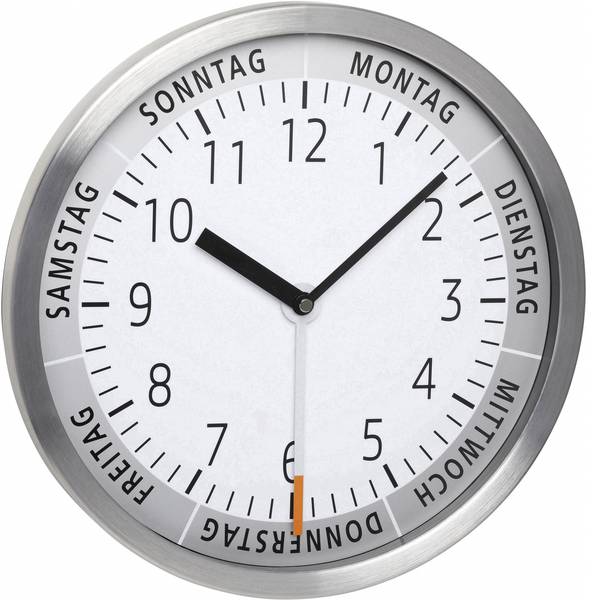 Orologi da parete - TFA 60.3044.02 Quarzo Orologio da parete 303 mm x 43 mm Alluminio - Orologi da parete - TFA 60.3044.02 Quarzo Orologio da parete 303 mm x 43 mm Alluminio -