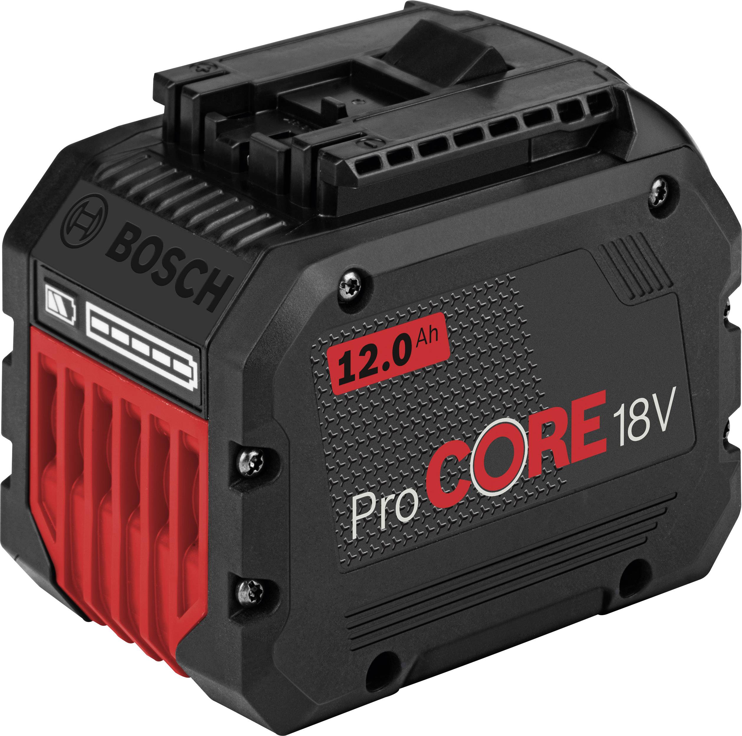 'Batteria Bosch ProCORE18V, capacità 12,0 Ah.'