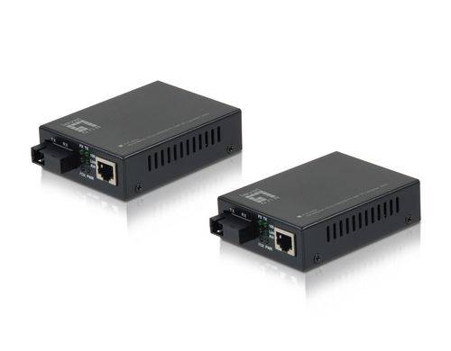 LevelOne FVT-2202 - Medienkonverter - 100Mb LAN - 10Base-T, 100Base-FX, 100Base-TX - RJ-45 / SC Single-Modus - bis zu 20