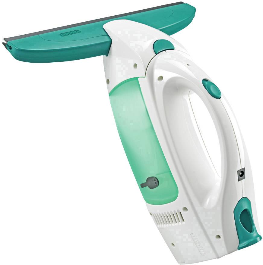 Detergente per finestre senza fili con design verde e bianco, impugnatura ergonomica e interruttore, adatto per la pulizia priva di striature delle superfici in vetro.