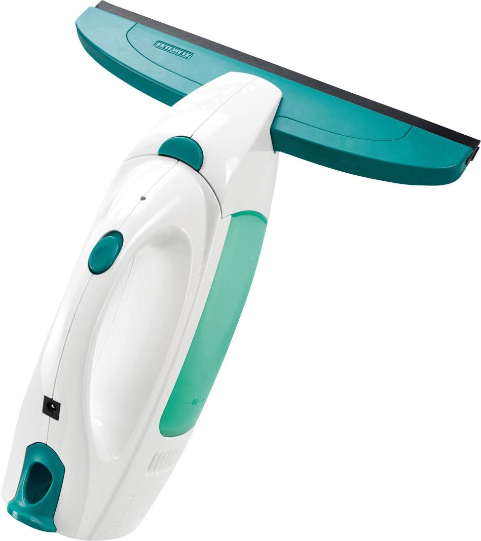 Un detergente per finestre elettrico senza fili con involucro bianco e verde, ideale per la pulizia senza aloni di superfici in vetro.