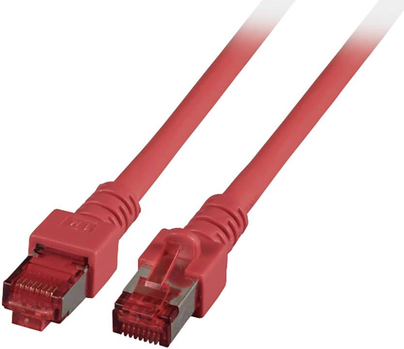 EFB-Elektronik ECOLAN - Patch-Kabel - RJ-45 (M) - RJ-45 (M) - 3,0m - Paare in Metallfolie (PiMf) - (Kategorie 6) - Rot (-0