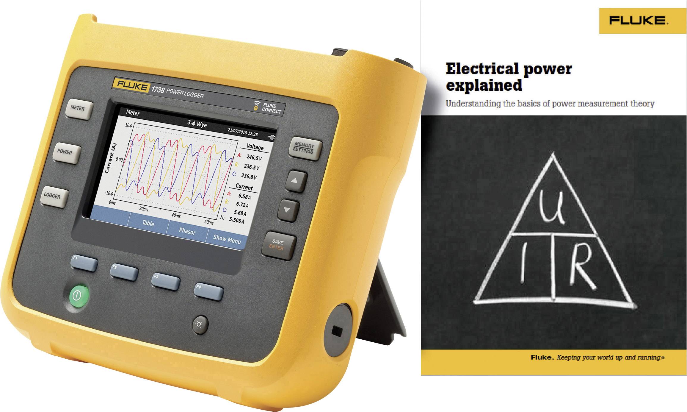 Fluke 1738/EU-GOLD-G Analizzatore di rete 3 fasi con funzione logger