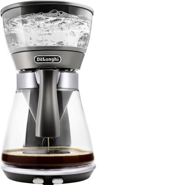 Macchine dal caffè con filtro - DeLonghi ICM17210 Clessidra Macchina per il caffè Vetro, Grigio-Argento Capacità tazze=10 - Macchine dal caffè con filtro - DeLonghi ICM17210 Clessidra Macchina per il caffè Vetro, Grigio-Argento Capacità tazze=10 -